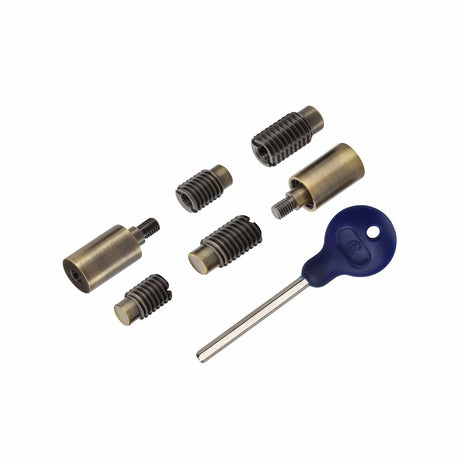 Heritage Brass V1108 sash window stop pair with key in antique brass