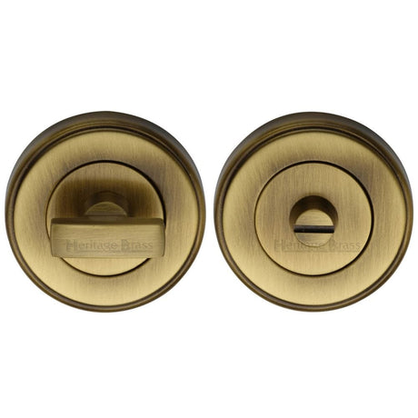 Heritage Brass Thumbturn and Emergency Release for Bathroom and Bedroom Doors Antique Finish