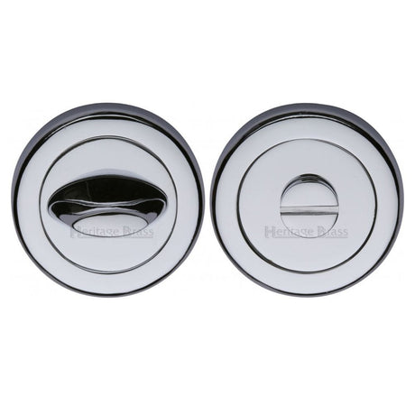 Heritage Brass Polished Chrome bathroom turn and release