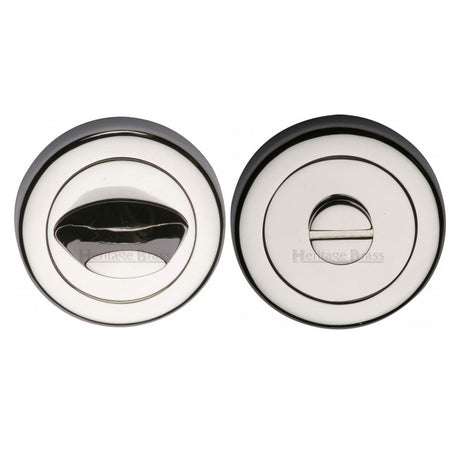 Heritage Brass Polished Nickel bathroom turn and release