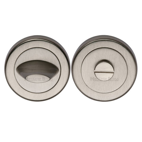 Heritage Brass Satin Nickel bathroom turn and release