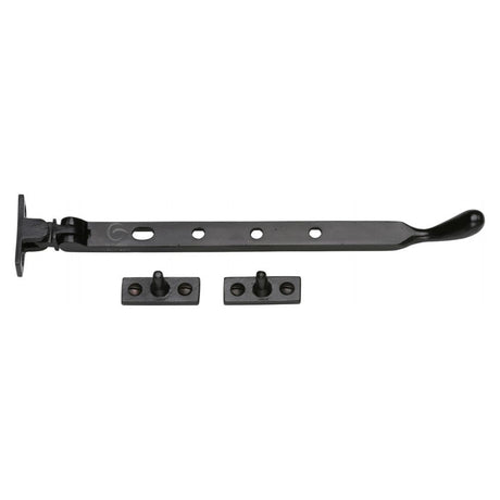 M.Marcus 10 inch casement stay in black iron rustic