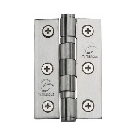 Steel Line 3 x 2 x 2 inch twin ball bearing hinge in satin stainless steel