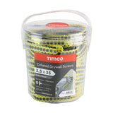 This is an image of Timco - Collated Drywall Screws - PH - Bugle - Coarse Thread - Black 3.5 x 35mm - (1000 PCS Tub) 00035CDRYTUB