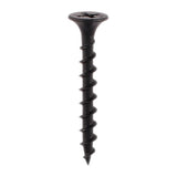 This is an image of Timco - Drywall Screws - Coarse Thread - PH - Bugle - Black 3.5 x 38mm - (350 PCS TIMbag) 00038DRYCB