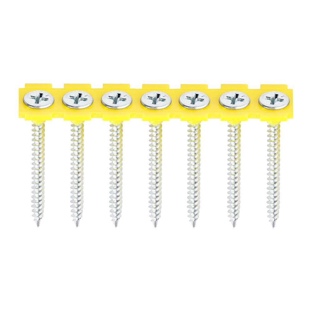 This is an image of Timco - Collated Drywall Screws - PH - Bugle - Fine Thread - Zinc 3.5 x 42mm - (1000 PCS Box) 00042COLDZYS