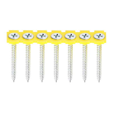 This is an image of Timco - Collated Drywall Screws - PH - Bugle - Fine Thread - Zinc 3.5 x 42mm - (1000 PCS Box) 00042COLDZYS