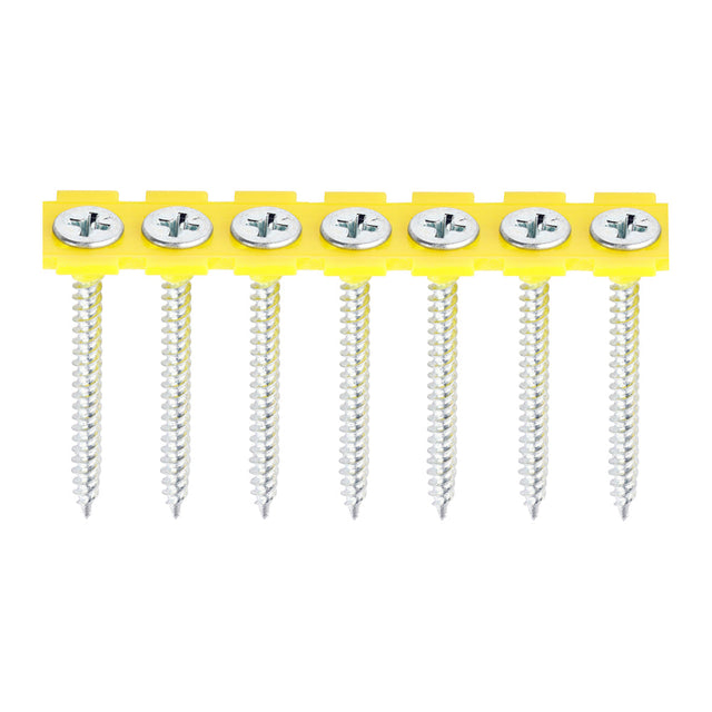 This is an image of Timco - Collated Drywall Screws - PH - Bugle - Fine Thread - Zinc 3.5 x 42mm - (1000 PCS Box) 00042COLDZYS