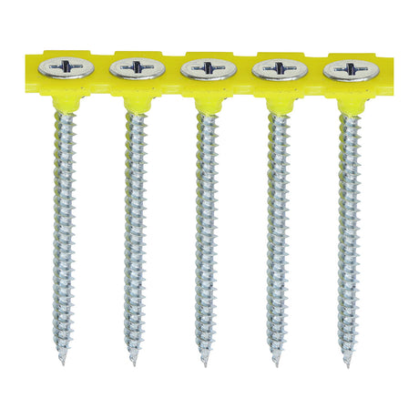 This is an image of Timco - Collated Drywall Screws - PH - Bugle - Fine Thread - Zinc 3.5 x 50mm - (1000 PCS Box) 00050COLDZYS