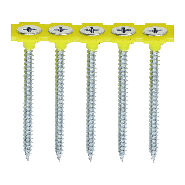This is an image of Timco - Collated Drywall Screws - PH - Bugle - Fine Thread - Zinc 3.5 x 50mm - (1000 PCS Box) 00050COLDZYS