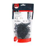 This is an image of Timco - Drywall Screws - Fine Thread - PH - Bugle - Black 3.5 x 50mm - (250 PCS TIMbag) 00050DRYB