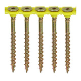 This is an image of Timco - Collated Flooring Screws - SQ - Countersunk - Yellow 4.2 x 55mm - (1000 PCS Box) 00055COLLF