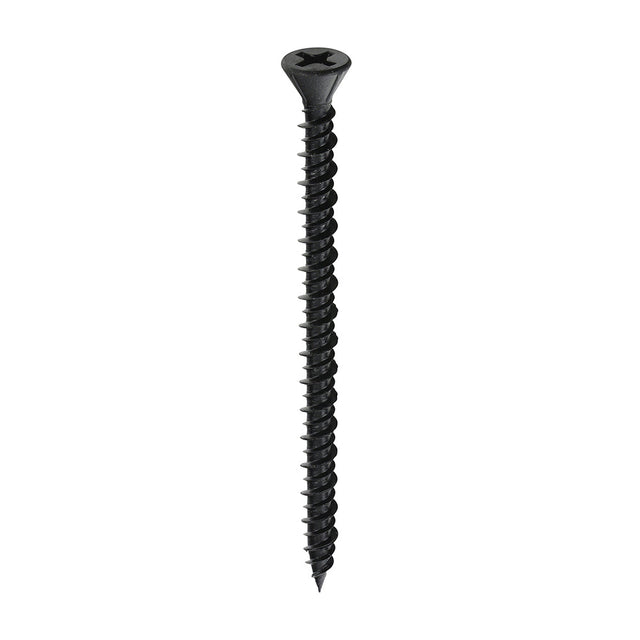This is an image of Timco - Drywall Dense Board Screws - PH - Reduced Countersunk - High-Low Thread - Black 3.9 x 55mm - (1000 PCS Box) 00055DRYD