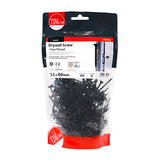 This is an image of Timco - Drywall Screws - Fine Thread - PH - Bugle - Black 3.5 x 60mm - (200 PCS TIMbag) 00060DRYB