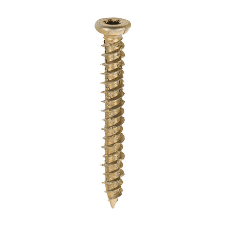 This is an image of Timco - Concrete Screws - TX - Flat Countersunk - Yellow 7.5 x 60mm - (100 PCS Box) 00060TCON