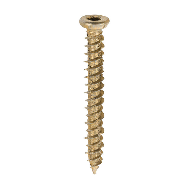 This is an image of Timco - Concrete Screws - TX - Flat Countersunk - Yellow 7.5 x 60mm - (100 PCS Box) 00060TCON