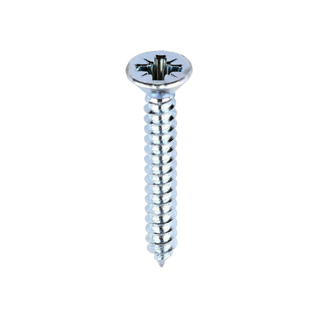 This is an image of Timco - Self-Tapping Screws - PZ - Countersunk - Zinc 6 x 1" - (200 PCS Box) 00061CCAZS