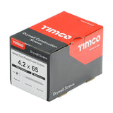 This is an image of Timco - Drywall Screws - PH - Bugle - Fine Thread - Grey 4.2 x 65mm - (200 PCS Box) 00065DRYS