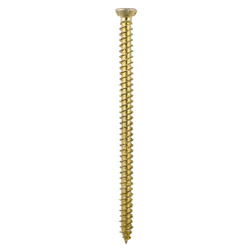 This is an image of Timco - Concrete Screws - TX - Flat Countersunk - Yellow 7.5 x 70mm - (5 PCS TIMpac) 00070TCONP