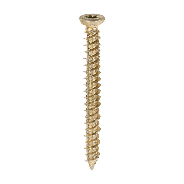 This is an image of Timco - Concrete Screws - TX - Flat Countersunk - Yellow 7.5 x 70mm - (100 PCS Box) 00070TCON