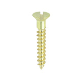 This is an image of Timco - Solid Brass Timber Screws - SLOT - Countersunk 7 x 1" - (200 PCS Box) 00071CBS