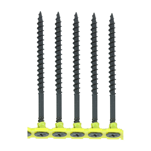 This is an image of Timco - Collated Drywall Screws - PH - Bugle - Coarse Thread - Black 4.2 x 75mm - (500 PCS Box) 00075COLDYS