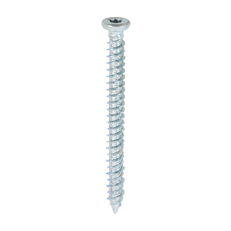 This is an image of Timco - Concrete Screws - TX - Flat Countersunk - Zinc 7.5 x 80mm - (100 PCS Box) 00080TCONZ