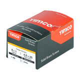 This is an image of Timco - Solid Brass Timber Screws - SLOT - Countersunk 8 x 1" - (200 PCS Box) 00081CBS