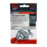 This is an image of Timco - Self-Tapping Screws - PZ - Countersunk - Zinc 8 x 1" - (18 PCS TIMpac) 00081CCAZP