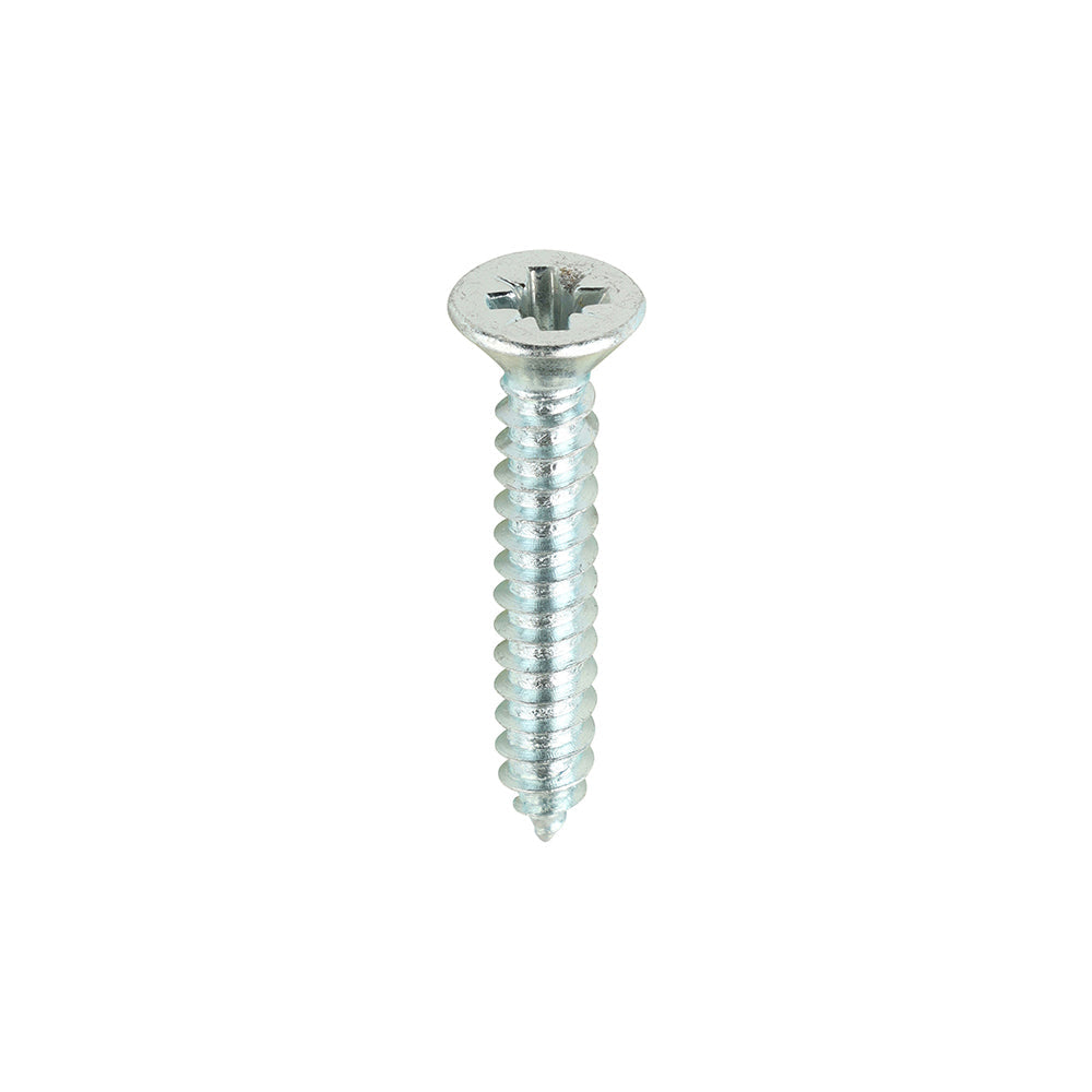 This is an image of Timco - Self-Tapping Screws - PZ - Countersunk - Zinc 8 x 1" - (200 PCS Box) 00081CCAZS
