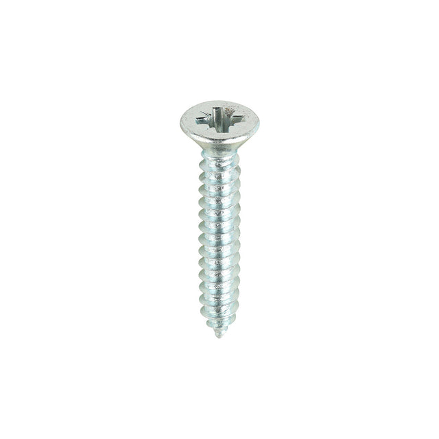 This is an image of Timco - Self-Tapping Screws - PZ - Countersunk - Zinc 8 x 1" - (200 PCS Box) 00081CCAZS