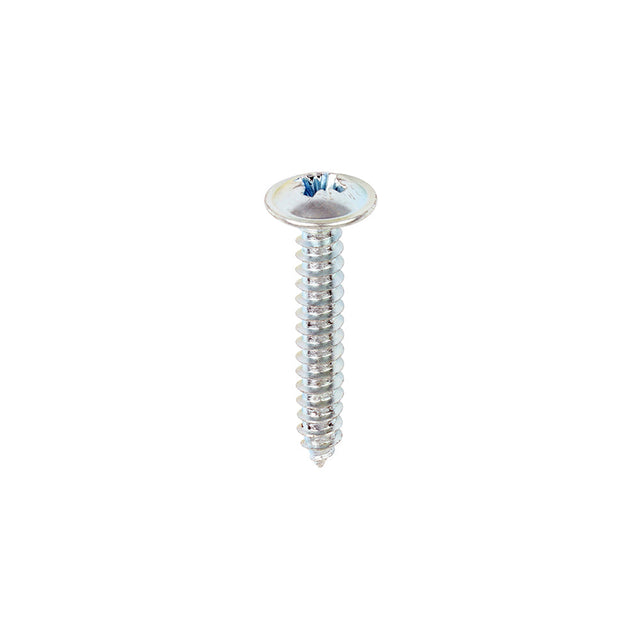 This is an image of Timco - Metal Tapping Screws - PZ - Flange - Self-Tapping - Zinc 8 x 1" - (200 PCS Box) 00081CFAZS