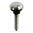 This is an image of Timco - Mirror Hanging Screws - Zinc - Chrome Dome 8 x 1mm - (200 PCS Box) 00081CMIR200