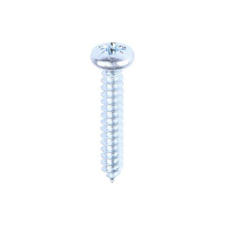 This is an image of Timco - Self-Tapping Screws - PZ - Pan - Zinc 8 x 1" - (200 PCS Box) 00081CPAZS