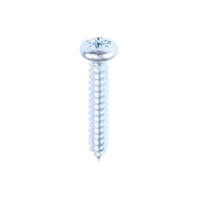 This is an image of Timco - Self-Tapping Screws - PZ - Pan - Zinc 8 x 1" - (200 PCS Box) 00081CPAZS