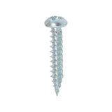 This is an image of Timco - Twin-Threaded Woodscrews - PZ - Round - Zinc 8 x 1" - (200 PCS Box) 00081CRWZ