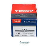This is an image of Timco - Twin-Threaded Woodscrews - PZ - Round - Zinc 8 x 1" - (200 PCS Box) 00081CRWZ
