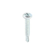 This is an image of Timco - Metal Construction Sheet & Stud Screws - PH - Pan - Self-Drilling - Zinc 8 x 1" - (1000 PCS Box) 00081PPSD
