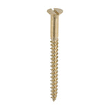 This is an image of Timco - Solid Brass Timber Screws - SLOT - Countersunk 8 x 2" - (200 PCS Box) 00082CBS
