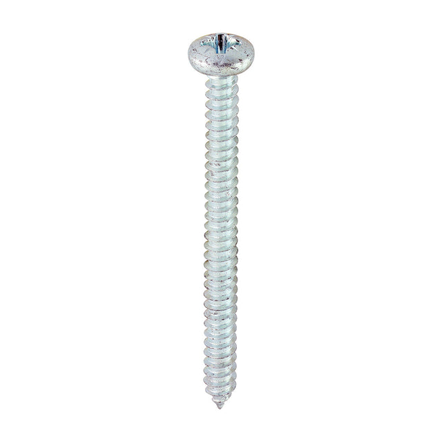 This is an image of Timco - Self-Tapping Screws - PZ - Pan - Zinc 8 x 2" - (200 PCS Box) 00082CPAZS