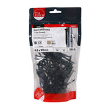 This is an image of Timco - Drywall Screws - Fine Thread - PH - Bugle - Black 4.8 x 90mm - (70 PCS TIMbag) 00090DRYB