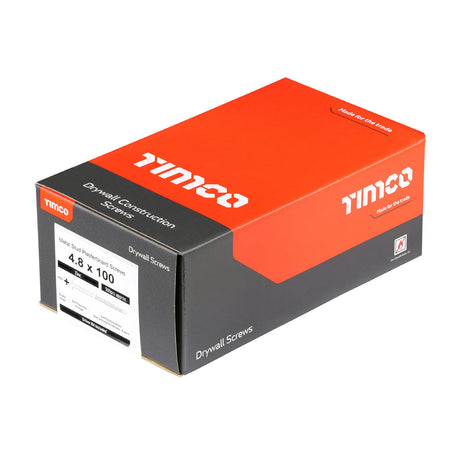 This is an image of Timco - Drywall Screws - PH - Bugle - Self Drilling - Zinc 4.8 x 100mm - (500 PCS Box) 00100PSDD