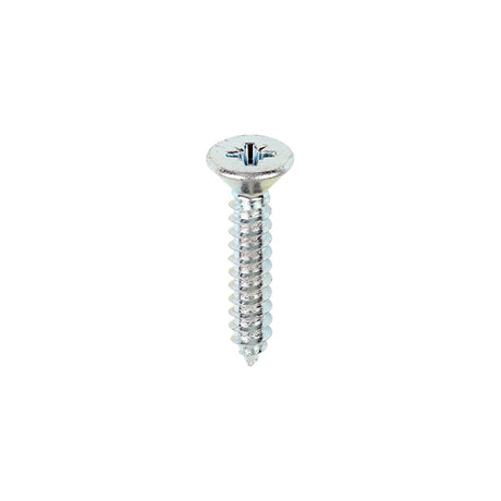 This is an image of Timco - Self-Tapping Screws - PZ - Countersunk - Zinc 10 x 1" - (200 PCS Box) 00101CCAZS