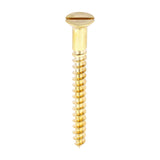 This is an image of Timco - Solid Brass Timber Screws - SLOT - Countersunk 10 x 2" - (100 PCS Box) 00102CBS