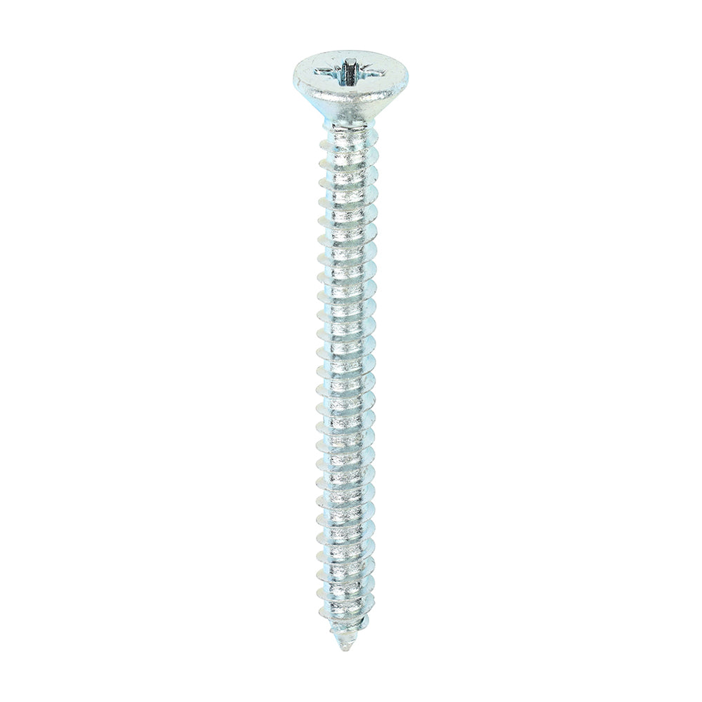 This is an image of Timco - Self-Tapping Screws - PZ - Countersunk - Zinc 10 x 2" - (200 PCS Box) 00102CCAZS