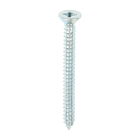 This is an image of Timco - Self-Tapping Screws - PZ - Countersunk - Zinc 10 x 2" - (200 PCS Box) 00102CCAZS
