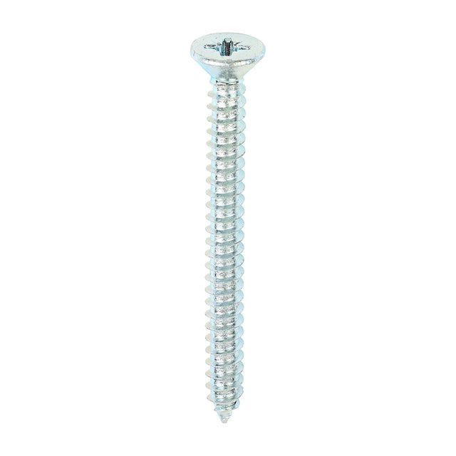 This is an image of Timco - Self-Tapping Screws - PZ - Countersunk - Zinc 10 x 2" - (200 PCS Box) 00102CCAZS