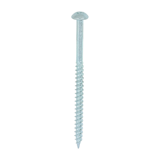 This is an image of Timco - Twin-Threaded Woodscrews - PZ - Round - Zinc 10 x 3" - (200 PCS Box) 00103CRWZ