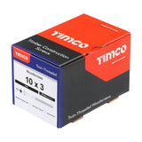 This is an image of Timco - Twin-Threaded Woodscrews - PZ - Double Countersunk - Zinc 10 x 3" - (200 PCS Box) 00103CWZ