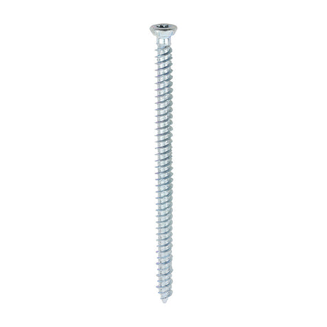 This is an image of Timco - Concrete Screws - TX - Flat Countersunk - Zinc 7.5 x 120mm - (100 PCS Box) 00120TCONZ
